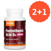 2+1 Jarrow Formulas 자로우 포뮬러스 판토텐산 비타민 B5 100 베지캡슐 Pantothenic Acid 펜토텐산 칼슘