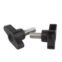 M6 손잡이 볼트 스테인리스 스틸 플라스틱 27mm 36mm 헤드 돌리기 쉬운 나비 나사, M6 (Head 27mm), 35mm (4pcs), 1개