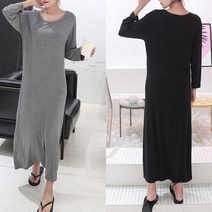 별천지 여성 롱원피스 홈웨어 실내복 모달 긴팔 빅사이즈 박시 원피스 라운지웨어 이지웨어 라이프 웨어 실내생활