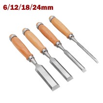 우드카빙키트 목공용 조각도 조각칼 세트 전문 나무 조각 끌 6/12/18/24mm 목공 플랫 끌 DIY 목공 목공 조각 칼, [01] 18mm