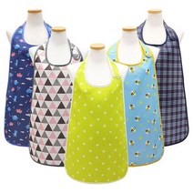 더해피 성인 손님용 벨크로 앞치마, 손님용 벨크로 앞치마/꿀벌 민트