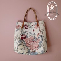 고급 수공예 퀼트 린넨 항아리가방 핸드메이드가방 RONB92