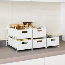 앤스택 적층형 슬라이딩 팬트리 틈새 수납 정리함, 화이트, 1개