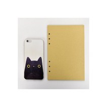 A5 A6 마카롱 레이저 컬러 DIY 바인더 노트북 커버 일기 어젠다 플래너 종이 학교 문구, kraft blank