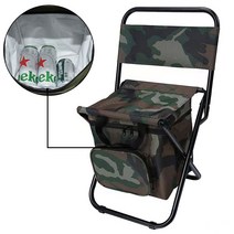 캠핑 보냉 접이식 의자 휴대용 낚시 피크닉 간이의자 음료보관 아이스박스의자, 밀리터리