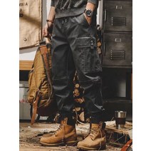 알파인텐트 경량 방수 비박 텐트 DEEPTOWN-테크웨어 카고 남성 코튼 드로스트링 전술 조깅 스웨트팬츠 힙, 01 Black_05 XXXL