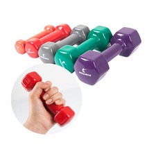 홈트레이닝 PVC 컬러아령 육각 낱개 0.5kg 1kg 1.5kg 2kg 3kg, 1kg핫핑크(낱개1개)