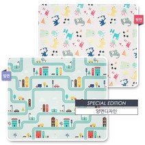 이지 놀이방 유아 거실 발코니 베란다 애견 다용도매트, 06.양면 도시/펫(핑크)
