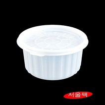 미니죽용기 미니탕용기 일회용죽용기 원형삼계탕용기 AJ-158 중 300세트, 반투명