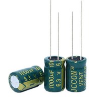 슈퍼캐패시터 고주파 저 저항 알루미늄 10v 16v 25v 35v 50v 63v 100v 400v 450v 100 220 330 1000 2200 3300 4700 6800, 6.3V1000UF 10PCS