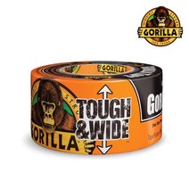 고릴라 블랙 테이프 71mmx22M 덕 덕트 강력 첩착 보수 텐트 배관