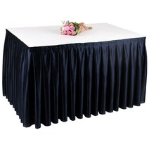 전시 행사용 테이블 + 주름스커트 꾸미기 길이 4m, 4m-아이보리