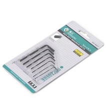 미니 마이크로 육각 알렌 키 세트 렌치 스크루 드라이버 도구 키트 7 개 0.7mm-3mm, Black_One Size, 01 Black, 상세 설명 참조0