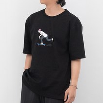 캐주얼 스케이트 반팔 티셔츠