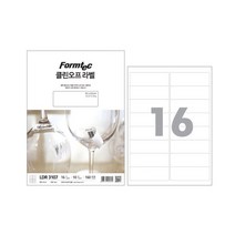 폼텍 클린오프 라벨지 LDR-3107 16칸 A4사이즈 10매입, 단품