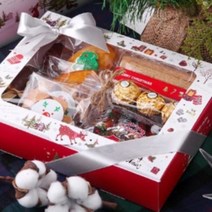 4383. 크리스마스 창박스 레드(대) - 1개 / 케익만들기 쿠키 패키지