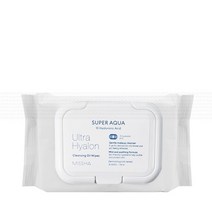 [미샤] 수퍼 아쿠아 울트라 히알론 클렌징 오일 티슈 30매/154ml, 없음, 상세설명 참조