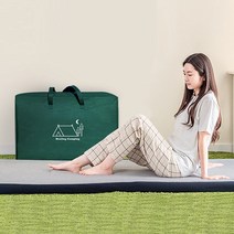 이슬립 메모리폼 캠핑 매트리스 (가방포함 / 1인용티싱글 75x200x5cm) 캠핑침구 초경량 메모리폼 캠핑베개 캠핑용품 차박용품 차박이불 캠핑침구 텐트침구 야외용베개 매트, 매트리스2+캠핑베개2(화이트+화이트)