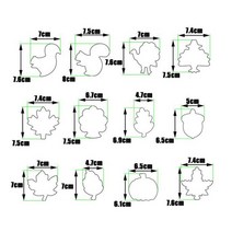 초콜릿 추수 감사절 터키 데이 쿠키 금형 커터 비스킷 프레스 스탬프 Embosser 설탕 스테인레스 스틸 몰드 12 조합 세트, [01] A
