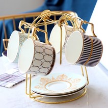 북유럽 컵걸이 커피잔걸이 커피잔 거치대, 황금 선반