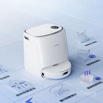 Cloud Whale J4 물걸레 로봇 청소기 고출력 흡입력, 하얀색, B. 공식 표준 (연결형)