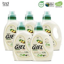 세제혁명 액체세제 지엘플러스(투명)1.3L5통, 5개