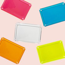 투명 트레이 쟁반 아크릴, 골드그린.