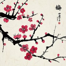 사군자 매 (패브릭) 보석십자수 40x40 _ 308998EA, 본상품선택