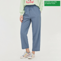 베네통 베네통 와이드 스트링 팬츠 BAPT91211_BL