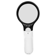 45X 핸드 헬드 독서 돋보기 조명 돋보기 현미경 렌즈 보석 시계 루페 돋보기 3 LED, type1