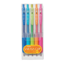 제브라 사라사클립볼펜 0.5mm, 0 . 5mm 5color, 1개