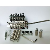 Wilkinson WODL1 라이선스 6-스트링 일렉트릭 기타 더블 락킹 트레몰로 시스템 브리지 42mm R2 너트 크롬, 한개옵션0