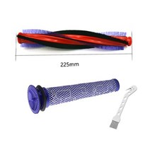 다이슨청소기 18.5cm22.5cm 강모 브러시 롤 필터 v6 동물 솜털 dc59 dc62 sv03 롤러 340, 225mm 키트