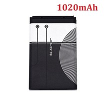 견고한 대용량 골드 BL-5C 3.7V 0.8Ah/1.02Ah/1.2Ah 배터리 노키아 2610 1100 6230 N70 N71 N72 N91, 03 WHITE