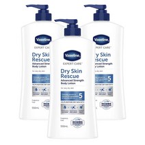 바세린 호주 Vaseline Body Lotion 드라이 스킨 레스큐 어드벤스드 스트렝스 바디로션 550ml, 3팩