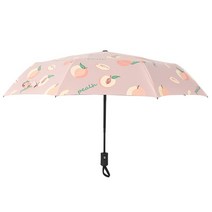 초경량 양산 양우산 우양산 암막Three Folding Automatic Foldable Fruit Umbrella Peach Watermelon Desig