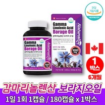 캐나다 식물성 보라지유 감마리놀렌산 불포화지방산 지엘에이 240 보라지 보리지 오일 종자유 꽃 50대 여성 선물 영양제, 1박스
