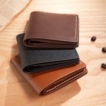 [당일발송] 소가죽 베이직 반지갑 DIY 키트 (+온라인영상), 브라운