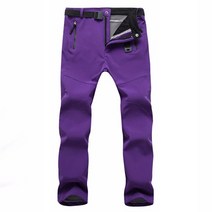 캠핑 하이킹 필수 TRVLWEGO 여성 겨울 하이킹 바지 야외 스포츠 등산 소프트 쉘 방수 Windproof 캠핑 열, 04 women purple_03 L