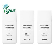 비건 선크림벨라 끈적임없는 촉촉한 하이드로 선에센스 30ml 3개+10ml