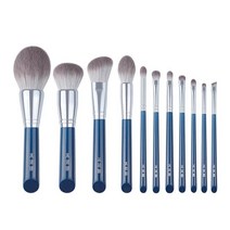 브러쉬 메이크업 세트 쉐딩MyDestiny 메이크업 브러쉬-스카이 블루 11pcs 슈퍼 소프트 섬유 브러쉬 세트-고, mydestiny logo 11pcs, 폴란드