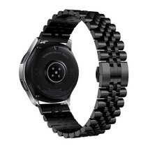 루아러블 갤럭시워치 호환 쥬빌레 메탈 스트랩 밴드, 블랙
