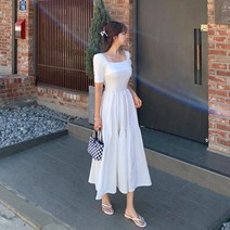 떳다그녀 래글런 언발 캉캉 롱 원피스