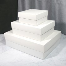 핌스토리 화이트 크라프트 블랙 종이상자 선물상자 모음전1, 화이트 기본형(대)