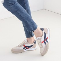 벨루치슈즈 여성 레이스업 콤비 배색 스니커즈 운동화 그린 블루