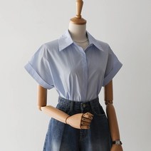 코코젠 브이딥 베이직 롤업소매 카라 셔츠