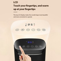 무시동 오방 전기 발 난로 인버터 가정용 1500W 전기 히터 난방 팬 에너지 절약 저소비 침실, 03 Black Controller_01 미국