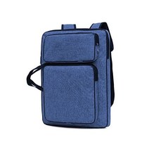Water-Resistant Art Portfolio Bag A3 Light Board Drawboard Artboard Carrying Case Work Supplies Stor, Blue