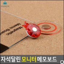 pc모니터 자석달린 메모보드 업무용 메모판 사무용 메모홀더 업무체크 노티스 메모지부착 카피홀더 메모꽂이 메모보드 자석모니터보드, 우측용