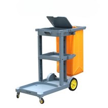 청소 도구함 트롤리 다기능 린넨 호텔 룸 서비스 카트, H-세트(커버 포함) 차오바오 브랜드